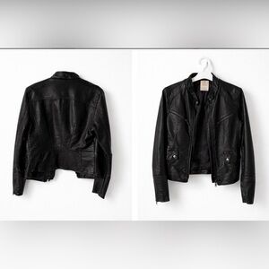 We The Free Black Vegan Leather Jacket